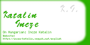 katalin incze business card